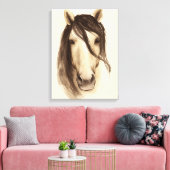Toile Aquarelle Grange Animaux | Cheval (Insitu(Salon))