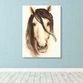 Toile Aquarelle Grange Animaux | Cheval (Insitu (Plancher de Bois))