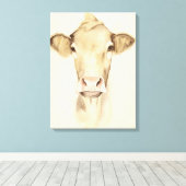 Toile Aquarelle Grange Animaux | Vache (Insitu (Plancher de Bois))