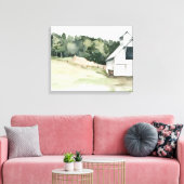Toile Aquarelle Grange blanche (Insitu(Salon))
