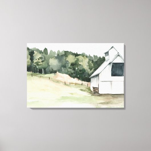 Toile Aquarelle Grange blanche (Recto)