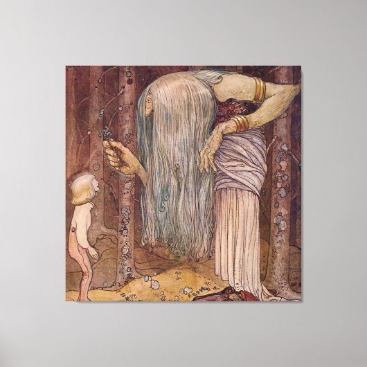 Toile Aquarelle « Herbe de troll » de John Bauer (Recto)