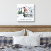 Toile Aquarelle hiver Gnome de Noël (Insitu(Chambre))