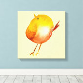 Toile Aquarelle jaune mignon (Insitu (Plancher de Bois))