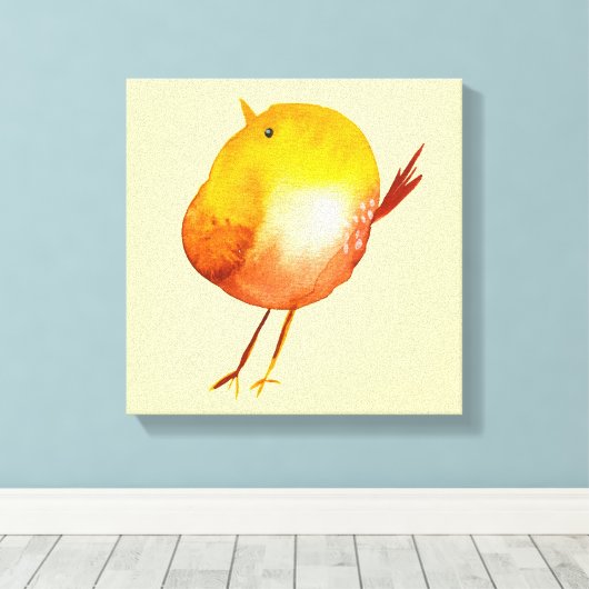 Toile Aquarelle jaune mignon (Insitu (Plancher de Bois))