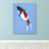 Toile Aquarelle koi poisson (Insitu (Plancher de Bois))