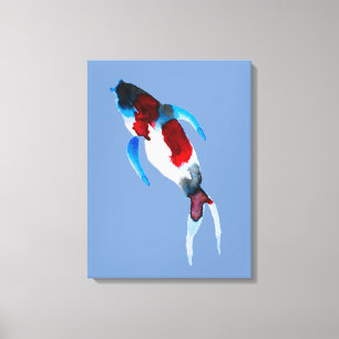 Toile Aquarelle koi poisson