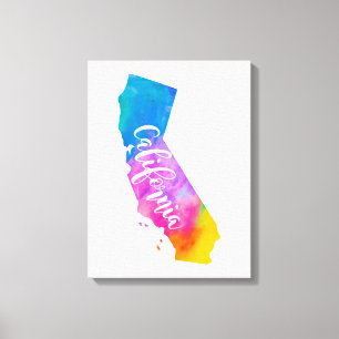 Toile Aquarelle la Californie