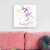 Toile Aquarelle Lapin Fairy (Insitu(Salon))