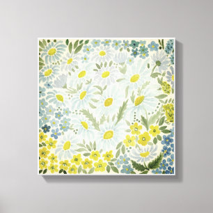 Toile Aquarelle. Les fleurs du champ. Chamomille
