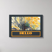 Toile Aquarelle Majestic Chêne arbre à l'automne (Recto)