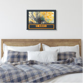 Toile Aquarelle Majestic Chêne arbre à l'automne (Insitu(Chambre))