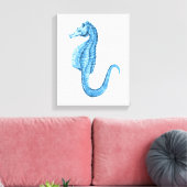 Toile Aquarelle marine côtière bleu marine (Insitu(Salon))