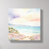 Toile Aquarelle monet peinture d'une plage (Recto)