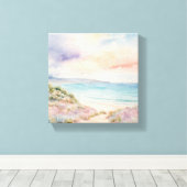 Toile Aquarelle monet peinture d'une plage (Insitu (Plancher de Bois))