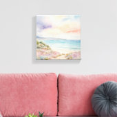 Toile Aquarelle monet peinture d'une plage (Insitu(Salon))