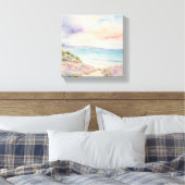 Toile Aquarelle monet peinture d'une plage (Insitu(Chambre))
