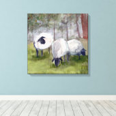 Toile Aquarelle - Mouton (Insitu (Plancher de Bois))