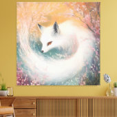 Toile Aquarelle Mystic Bloom Spring Fox (Insitu(Salon))