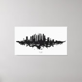 Toile Aquarelle New York Skyline noir et blanc (Recto)
