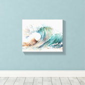 Toile Aquarelle Ocean Wave (Insitu (Plancher de Bois))