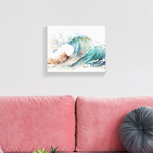 Toile Aquarelle Ocean Wave (Insitu(Salon))