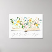 Toile Aquarelle Open Livre avec Fleurs Floral Aesthétiqu (Recto)