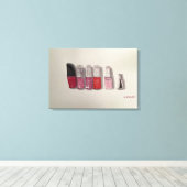 Toile Aquarelle originale Art Nailpolish -Rose & Rouge (Insitu (Plancher de Bois))