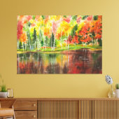 Toile Aquarelle originale de la palette d'automne (Insitu(Salon))