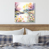 Toile Aquarelle paisible Riverbank (Insitu(Chambre))