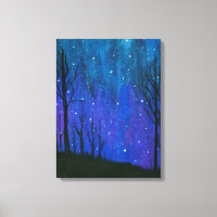 Aquarelle Paysage Art Nuit Sky Stars Univers