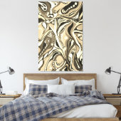 Toile Aquarelle peinte à la main Artdeco moderne (Insitu(Chambre))