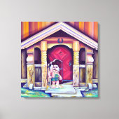 Toile Aquarelle peinte à la main Troll scandinave (Recto)