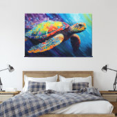 Toile Aquarelle Peinture de tortue marine (Insitu(Chambre))