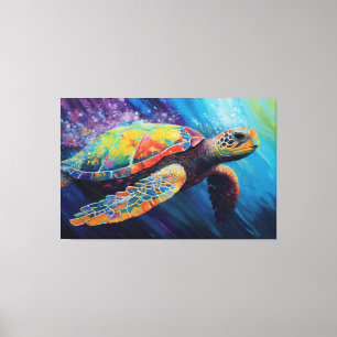 Toile Aquarelle Peinture de tortue marine
