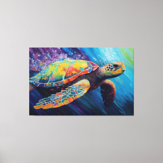 Toile Aquarelle Peinture de tortue marine (Recto)