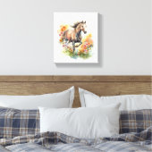 Toile Aquarelle Peinture d'un cheval (Insitu(Chambre))