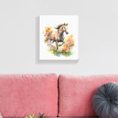 Toile Aquarelle Peinture d'un cheval (Insitu(Salon))