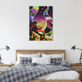 Toile aquarelle peinture guerrier dimension mystérieuse (Insitu(Chambre))