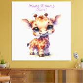 Toile Aquarelle petite girafe (Insitu(Salon))