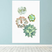 Toile Aquarelle Plante Succulente peinture murale (Insitu (Plancher de Bois))