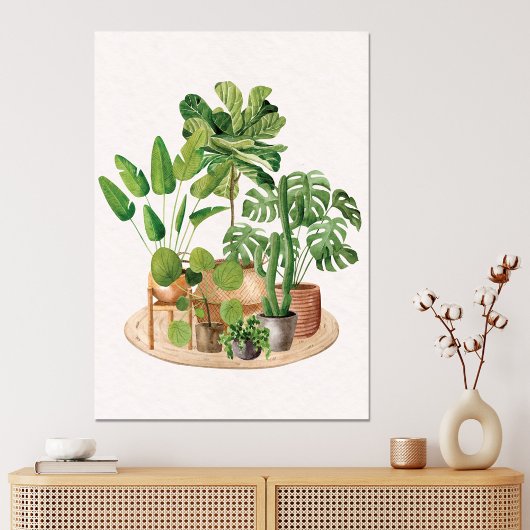Toile Aquarelle Plantes tropicales
