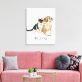 Toile Aquarelle Portrait d'animal personnalisé (Insitu(Salon))