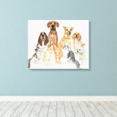 Toile Aquarelle Portrait de chiens et de chats (Insitu (Plancher de Bois))