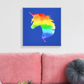 Toile Aquarelle Rainbow Unicorn (Insitu(Salon))
