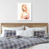 Toile Aquarelle Romantique fille (Insitu(Chambre))