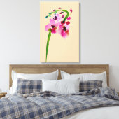 Toile Aquarelle rose Verbascum (Insitu(Chambre))