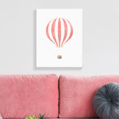 Toile Aquarelle rouge vintage à air chaud (Insitu(Salon))