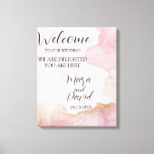 Toile Aquarelle Seraphina rose et or (Recto)