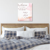 Toile Aquarelle Seraphina rose et or (Insitu(Chambre))